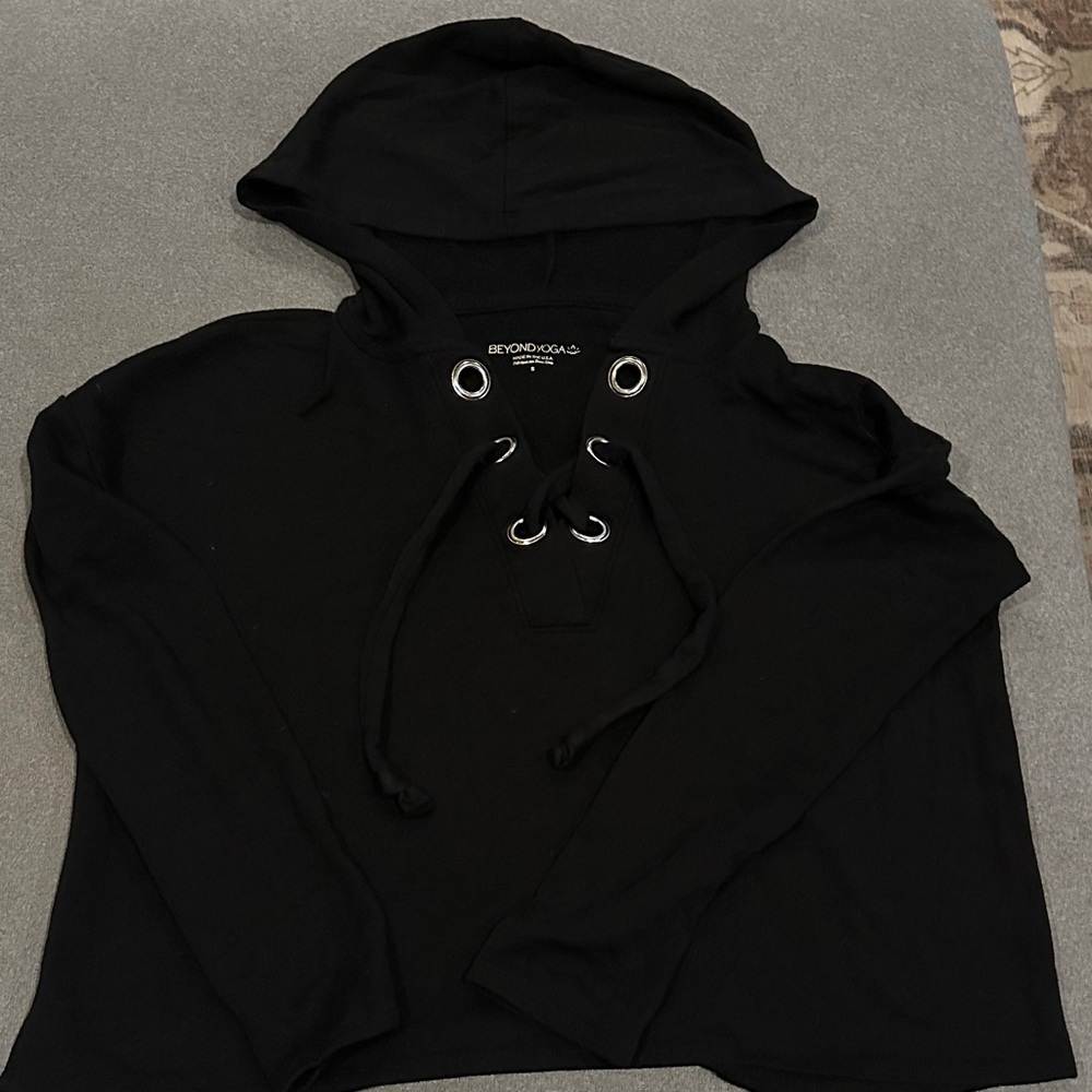 Beyond Yoga Black Hooded Sweatshirt